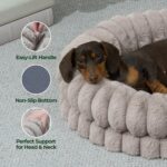 BALANCE Luxury Donut Dog Bed, 36 Inches Round Dog Beds Large Sized Dogs Washable, Orthopedic Calming Dogs Bed for Pets with Anti-Slip Bottom, Oatmeal - Image 7