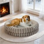 BALANCE Luxury Donut Dog Bed, 36 Inches Round Dog Beds Large Sized Dogs Washable, Orthopedic Calming Dogs Bed for Pets with Anti-Slip Bottom, Oatmeal - Image 10