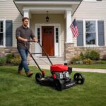 PowerSmart EasyCut 18-Inch Gas Lawn Mower, 144cc OHV Engine, Steel Deck, Side Discharge, 5-Position Dual-Lever Height Adjustment, Push Mower for Small Yards - Image 9