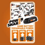 WORX Cordless Oscillating Multi-Tool, 20V Sonicrafter, WX696L | Two speed 5000-20000 OPM; universal blade compatibility; tight-space operation; multi-scene cutting sanding scraping tasks - Image 4