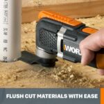 WORX Cordless Oscillating Multi-Tool, 20V Sonicrafter, WX696L | Two speed 5000-20000 OPM; universal blade compatibility; tight-space operation; multi-scene cutting sanding scraping tasks - Image 7