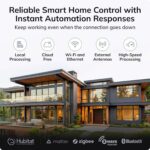 Hubitat Elevation C‑8 Pro Smart Home Hub, Local Control and Automations | Works with Ring, Alexa, Google Home, Apple HomeKit, Compatible with Z-Wave 800 LR, Zigbee 3.0, Matter 1.5, Bluetooth, Wi-Fi - Image 4