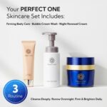 PERFECT ONE Luxury Japanese Skincare Trio Set: Night Cream, Bubble Face Wash, Body Cream | Face Moisturizing Night Cream + Facial Cleanser for Hydration, Firmness & Radiance | Bubble Cleanser Set - Image 5