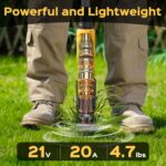 Weed Puller Tool, 21V Powerful Garden Tools Electric Weeder Tool, Yellow | Weed Remover Tool with 2.0Ah Battery and Charger, 3-Claw Steel Head for Smooth Weeding, Ideal Gifts for Men Women Mom Dad - Image 4