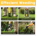Weed Puller Tool, 21V Powerful Garden Tools Electric Weeder Tool, Yellow | Weed Remover Tool with 2.0Ah Battery and Charger, 3-Claw Steel Head for Smooth Weeding, Ideal Gifts for Men Women Mom Dad - Image 6