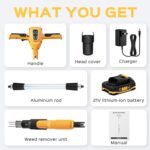 Weed Puller Tool, 21V Powerful Garden Tools Electric Weeder Tool, Yellow | Weed Remover Tool with 2.0Ah Battery and Charger, 3-Claw Steel Head for Smooth Weeding, Ideal Gifts for Men Women Mom Dad - Image 10