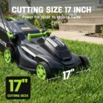 STEELITE 40V 17" Electric Lawn Mower & 12" String Trimmer Combo Set, Yard Care Kit with 2x4.0Ah Batteries & Dual Chargers - Image 3