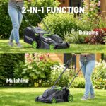 STEELITE 40V 17" Electric Lawn Mower & 12" String Trimmer Combo Set, Yard Care Kit with 2x4.0Ah Batteries & Dual Chargers - Image 5