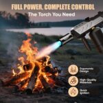 KOACKL 25.8" CSA Propane Torch Gun 2372°F Adjustable Flame BBQ Searing | Powerful Flamethrower Blow Torch, Instant Piezo Ignition, Ergonomic Grip; Weed Burner, Melts Ice; for Camping, Welding, DIY - Image 4