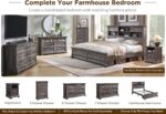 Queen Size Bed Frame with 54" Tall Headboard with 4 Storage Rack, 2 Drawers | 18"Roman Column Decoration Footboard 2Large Footboard Drawers, Wood Platform Bed Frame, No Box Spring Needed(Dark Rustic Oak) - Image 7