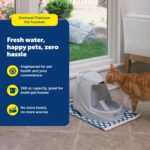 PetSafe Drinkwell Platinum Cat Water Fountain, 168 oz/5L, Grey | Free-Falling Stream Encourages Drinking, Snap-on Lid Prevents Removal, Includes Replaceable Carbon Filter - Image 3