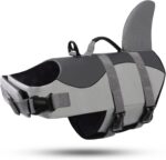 ASENKU Dog Life Jacket - Pet Safety Vest for Swimming & Boating, Shark Life Jacket with Floatation, Dog Lifesavers Swimsuits for Small Medium Large Dogs (Grey, L) - Image 3