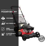 PowerSmart 21-Inch Self Propelled Gas Lawn Mower, 170cc OHV Engine, Rear-Wheel Drive, Steel Deck, 3-in-1 Walk-Behind Mower - Image 3