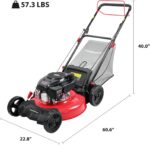 PowerSmart 21-Inch Self Propelled Gas Lawn Mower, 170cc OHV Engine, Rear-Wheel Drive, Steel Deck, 3-in-1 Walk-Behind Mower - Image 4