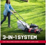 PowerSmart 21-Inch Self Propelled Gas Lawn Mower, 170cc OHV Engine, Rear-Wheel Drive, Steel Deck, 3-in-1 Walk-Behind Mower - Image 5