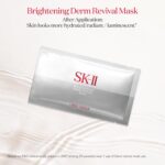 SK-II Brightening Face Mask - Derm Revival Sheet Mask to Improve Radiance, Skin Texture & Dark Spots - Enriched with PITERA, Vitamin C & Niacinamide (10 Count) - Image 3