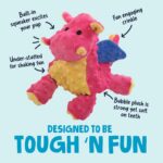 goDog Bubble Plush Dragons Squeaky Dog Toy, Chew Guard Technology - Coral, Large - Image 3