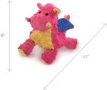 goDog Bubble Plush Dragons Squeaky Dog Toy, Chew Guard Technology - Coral, Large - Image 10