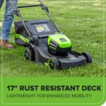 Greenworks 60V 17 in Mower/Blower Kit, 4.0 Ah Battery and Charger - Image 6