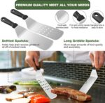 18PCS Griddle Accessories Kit, Flat Top Grill Accessories Set for Blackstone and Camp Chef, Grill Spatula Set with Enlarged Spatulas, Basting Cover, Scraper for Outdoor BBQ - Image 4