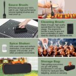18PCS Griddle Accessories Kit, Flat Top Grill Accessories Set for Blackstone and Camp Chef, Grill Spatula Set with Enlarged Spatulas, Basting Cover, Scraper for Outdoor BBQ - Image 8
