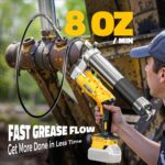 Ecarke Cordless Grease Gun Compatible with DeWalt 20V Battery, 12000PSI Max Electric Grease Gun, Dual Pistol & in-Line Grip, Works with Bulk & Cartridge Grease, with 39" Hose & 4 Couplers (Tool Only) - Image 4