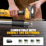 Ecarke Cordless Grease Gun Compatible with DeWalt 20V Battery, 12000PSI Max Electric Grease Gun, Dual Pistol & in-Line Grip, Works with Bulk & Cartridge Grease, with 39" Hose & 4 Couplers (Tool Only) - Image 6