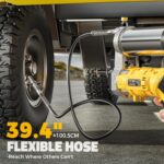 Ecarke Cordless Grease Gun Compatible with DeWalt 20V Battery, 12000PSI Max Electric Grease Gun, Dual Pistol & in-Line Grip, Works with Bulk & Cartridge Grease, with 39" Hose & 4 Couplers (Tool Only) - Image 7