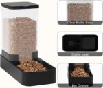 Automatic Cat Feeder and Water Dispenser in Set with Pet Food Bowl,Gravity Dog Waterer and Food Feeder for Small Medium Dog Cat Puppy Kitten Large Capacity(3.3L,Black) - Image 5