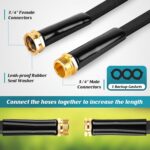 Itsonestep Garden Hose 100ft, 3/4GHT Non-Expanding Water Hose Lightweight, Flexible Garden Hose with 10 Function Nozzle, Kink-Free, Sturdy, High-Pressure, Abrasion Resistant Hoses for Yard, Garden - Image 3