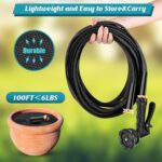 Itsonestep Garden Hose 100ft, 3/4GHT Non-Expanding Water Hose Lightweight, Flexible Garden Hose with 10 Function Nozzle, Kink-Free, Sturdy, High-Pressure, Abrasion Resistant Hoses for Yard, Garden - Image 5