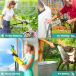 Itsonestep Garden Hose 100ft, 3/4GHT Non-Expanding Water Hose Lightweight, Flexible Garden Hose with 10 Function Nozzle, Kink-Free, Sturdy, High-Pressure, Abrasion Resistant Hoses for Yard, Garden - Image 7