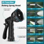 Itsonestep Garden Hose 100ft, 3/4GHT Non-Expanding Water Hose Lightweight, Flexible Garden Hose with 10 Function Nozzle, Kink-Free, Sturdy, High-Pressure, Abrasion Resistant Hoses for Yard, Garden - Image 8