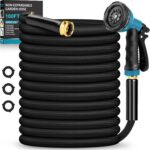 Itsonestep Garden Hose 100ft, 3/4GHT Non-Expanding Water Hose Lightweight, Flexible Garden Hose with 10 Function Nozzle, Kink-Free, Sturdy, High-Pressure, Abrasion Resistant Hoses for Yard, Garden - Image 9