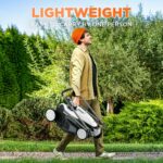 Litheli 16.5" Electric Lawn Mower Cordless, Brushless Lawnmower with 6-Height Adjust and 2 x 4.0Ah Batteries, for Garden and Yards - Image 6