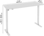 Bush Business Furniture 72-inch Electric Height Adjustable Standing Desk, Ergonomic Sit-Stand Computer Table for Home and Professional Office, Move 40 Series, Black Walnut with White Base - Image 4