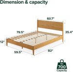 Zinus Allen Mid Century Wood Platform Bed Frame, Queen | Solid Wood Foundation, Wood Slat Support, No Box Spring Needed, Modern Low Profile Design, Easy Assembly - Image 3