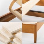 Zinus Allen Mid Century Wood Platform Bed Frame, Queen | Solid Wood Foundation, Wood Slat Support, No Box Spring Needed, Modern Low Profile Design, Easy Assembly - Image 7