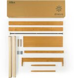 Zinus Allen Mid Century Wood Platform Bed Frame, Queen | Solid Wood Foundation, Wood Slat Support, No Box Spring Needed, Modern Low Profile Design, Easy Assembly - Image 8