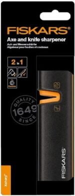Fiskars XSharp Axe and Knife Sharpener, Ceramic sharpening stone/Fiberglass reinforced plastic case, Black/Orange, 1000601 | Ceramic sharpening stone/Fiberglass reinforced plastic case, Black/Orange, 1000601 - Image 8