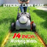 Litheli Cordless Lawn Mower 14 Inch, Brushless Motor Push Mower with Zero Maintenance, 5.0Ah Battery & Charger, Cuts up to 3000 Sq. Ft, 5-Position Height Adjustment (1-2.5 in), Lightweight Design - Image 6
