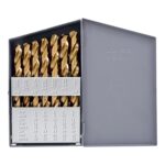 Cobalt Drill Bit Set - 29Pcs M35 High Speed Steel Twist Drill Bits for Hardened Metals, Stainless Steel, Cast Iron and Wooden Plastics with Metal Index Storage Box, 1/16"-1/2" - Image 3