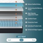 Sleepmax Extra Firm Queen Mattress 12 Inch - Deep Sleep Hybrid Mattress Pain Relieving - Cooling Bed in a Box for Back & Side Sleepers - 365-Night Trial, CertiPUR-US Certified, Forever Warranty - Image 4