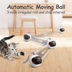 Migipaws Interactive Cat Ball Toy Set, Fun Tracker, Automatic Rolling Chase Ball with Fluffy Tail, A Small Mice, Rechargeable (White) - Image 3
