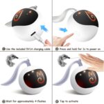 Migipaws Interactive Cat Ball Toy Set, Fun Tracker, Automatic Rolling Chase Ball with Fluffy Tail, A Small Mice, Rechargeable (White) - Image 7
