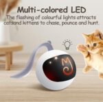 Migipaws Interactive Cat Ball Toy Set, Fun Tracker, Automatic Rolling Chase Ball with Fluffy Tail, A Small Mice, Rechargeable (White) - Image 8