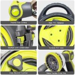 50ft Retractable Garden Hose Reel, Portable Hose Reel, 45+5FT with 10 Patterns Spray Nozzle, Adapts to standard US hose plugs, Hose Reel for Garden Watering Car Washing Pet -Green - Image 3