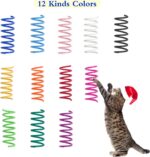 12PCS 12Colors Cat Spring Toys for Indoor Cats | Interactive Coil Springs for Self Play, Heavy Plastic Cat Spiral Spring, Hunting, Biting, Swatting Creative Kitten Toy. - Image 5