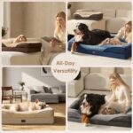 EHEYCIGA Orthopedic XL Dog Bed for Large Dog, Memory Foam Dog Couch, Grey | 42x30 Inch Extra Large Sized Dog Sofa with Sides, Waterproof Liner & Washable Removable Cover, Bolster Pet Couch - Image 5
