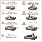 EHEYCIGA Orthopedic XL Dog Bed for Large Dog, Memory Foam Dog Couch, Grey | 42x30 Inch Extra Large Sized Dog Sofa with Sides, Waterproof Liner & Washable Removable Cover, Bolster Pet Couch - Image 6
